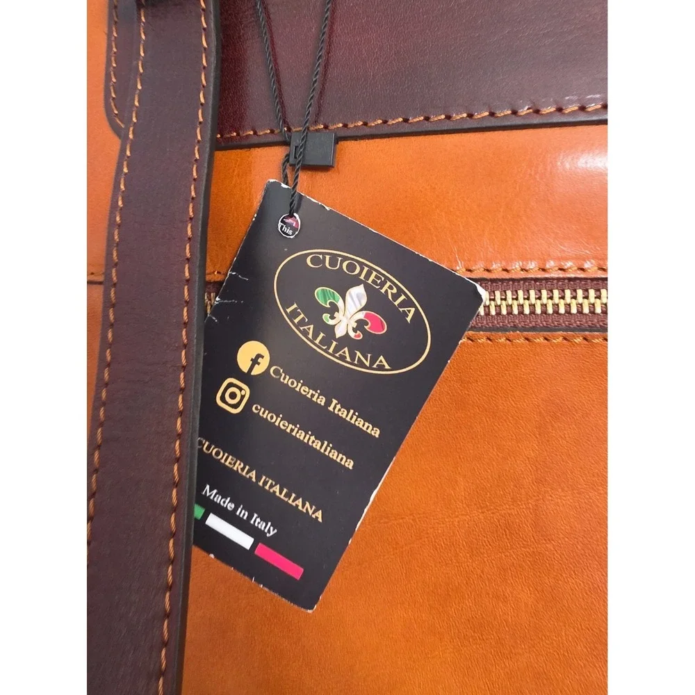 Cuoieria Fiorentina women's brown Tuscan real leather backpack Made in Italy